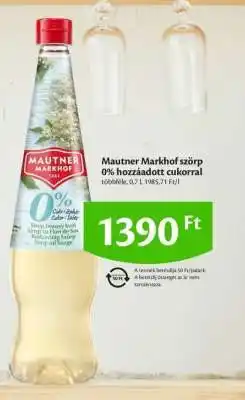 EcoFamily Mautner Markhof szörp 0% hozzáadott cukorral ajánlat