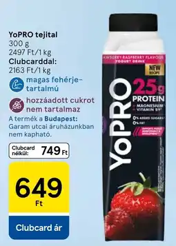 Tesco Yopro tejital ajánlat