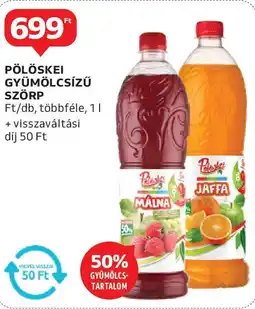 Auchan Pölöskei gyümölcsízű szörp ajánlat