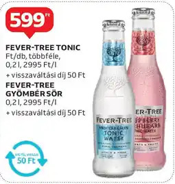 Auchan Fever-tree tonic, fever-tree gyömbérsör ajánlat