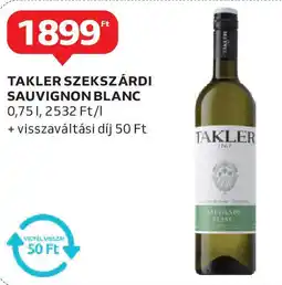 Auchan Takler szekszárdi sauvignon blanc ajánlat
