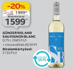Auchan Günzer roland sauvignon blanc ajánlat