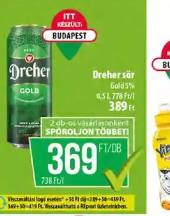 Coop Dreher sör ajánlat