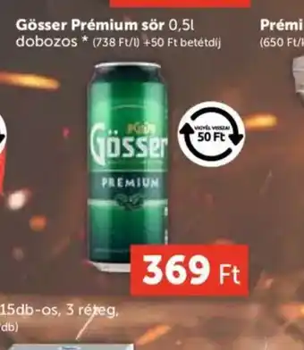 PRIVÁT Gösser Prémium sör ajánlat