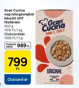 Tesco Gran Cucina napraforgóolajból készült UHT főzőkrém ajánlat