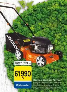 Tesco Daewoo benzinés fűnyíró ajánlat