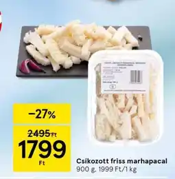 Tesco Csíkozott friss marhapacal ajánlat