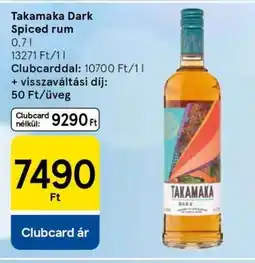 Tesco Takamaka Dark Spiced Rum ajánlat