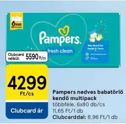 Tesco Pampers nedves babatörlő kendő multipack ajánlat