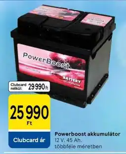 Tesco Powerboost akkumulátor ajánlat