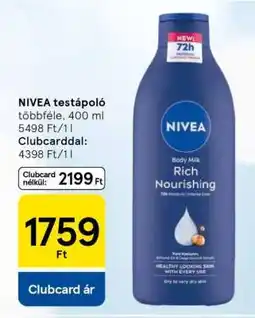 Tesco NIVEA testápoló ajánlat