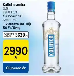 Tesco Kalinka vodka ajánlat