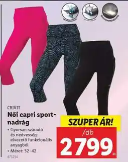 Lidl Női capri sportnadrág ajánlat