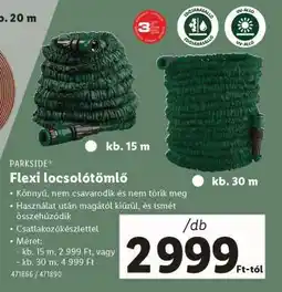 Lidl PARKSIDE Flexi locsolótömlő ajánlat