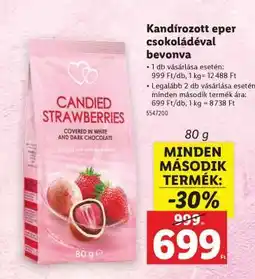 Lidl Kandírozott eper csokoládéval bevonva ajánlat