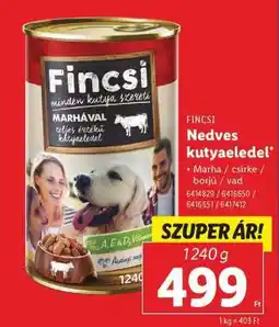 Lidl FINCSI Nedves kutyaeledel ajánlat
