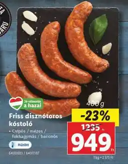 Lidl Friss disznótoros kóstoló ajánlat