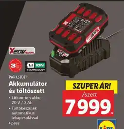 Lidl PARKSIDE Akkumulátor és töltőszett ajánlat