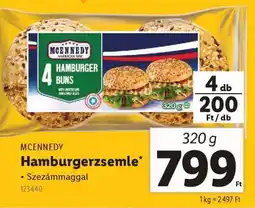 Lidl MCENNEDY Hamburgerzsemle ajánlat