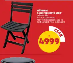 PENNY Műanyag Összecsukhat Szék ajánlat
