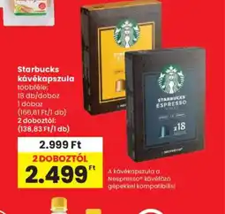Spar Starbucks kávékapszula ajánlat