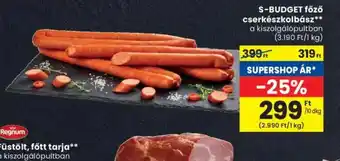 Spar S-Budget főző cserkészkolbász ajánlat