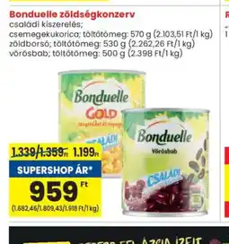 Spar Bonduelle zöldségkonzerv ajánlat