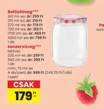 Spar Befőzőüveg ajánlat