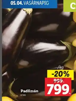 Lidl Padlizsán ajánlat