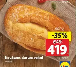 Lidl Kovászos durum vekni ajánlat