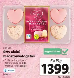 Lidl For you szív alakú macaronválogatás ajánlat