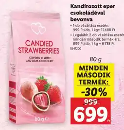 Lidl Kandírozott eper csokoládéval bevonva ajánlat