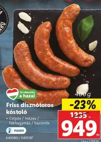 Lidl Friss disznótoros kóstoló ajánlat