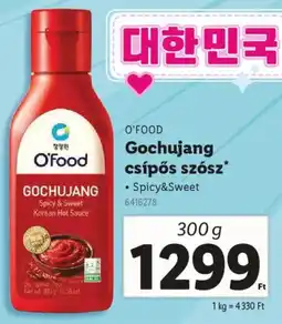 Lidl O'food gochujang csípős szósz ajánlat
