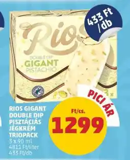 PENNY RIOS Gigant Double Dip Pisztáciás Jégkrém Triopack ajánlat