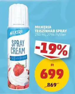 PENNY Milkeria Tejszínhab Spray ajánlat