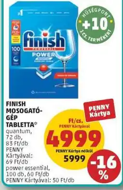 PENNY FINISH Mosogatógép-tabletta ajánlat