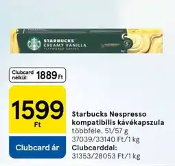 Tesco Starbucks Nespresso kompatibilis kávékapszula ajánlat