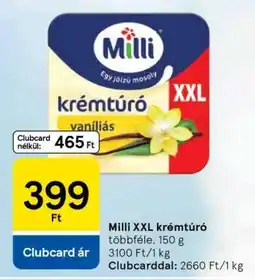 Tesco Milli XXL Krémtúró ajánlat