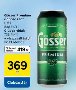 Tesco Gösser Premium Dobozos Sör ajánlat