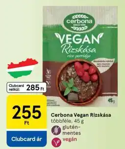 Tesco Cerbona Vegan Rizskása ajánlat