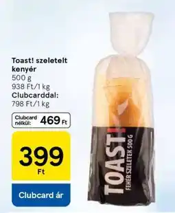 Tesco Toast! szeletelt kenyér ajánlat