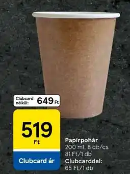 Tesco Papírpohár ajánlat