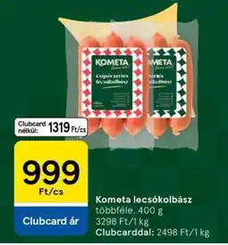 Tesco Kometa lecsókolbász ajánlat
