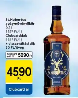 Tesco St. Hubertus gyógynövénylikőr ajánlat