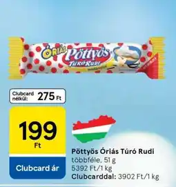 Tesco Pöttyös Óriás Túró Rudi ajánlat