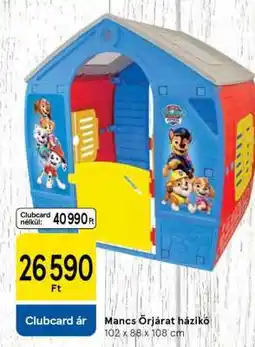 Tesco Mancs Őrjárat házikó ajánlat