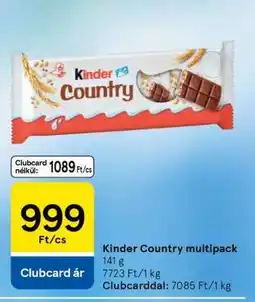 Tesco Kinder Country multipack ajánlat