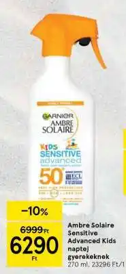 Tesco Ambre Solaire Sensitive Advanced Kids naptej gyerekeknek ajánlat