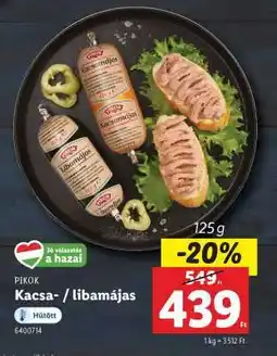 Lidl PIKOK Kacsa / libamájas ajánlat